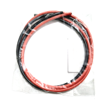 PAR FIO CABO DE COBRE REVESTIDO COM SILICONE 10AWG 4,5 MM VERMELHO E PRETO 1 METRO FLYERMOD FLM X800-010